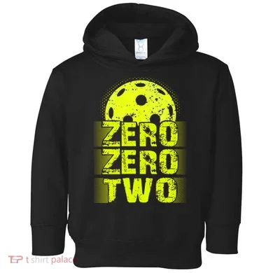 Zero Zero Two Pickleball Player Paddleball Toddler Hoodie