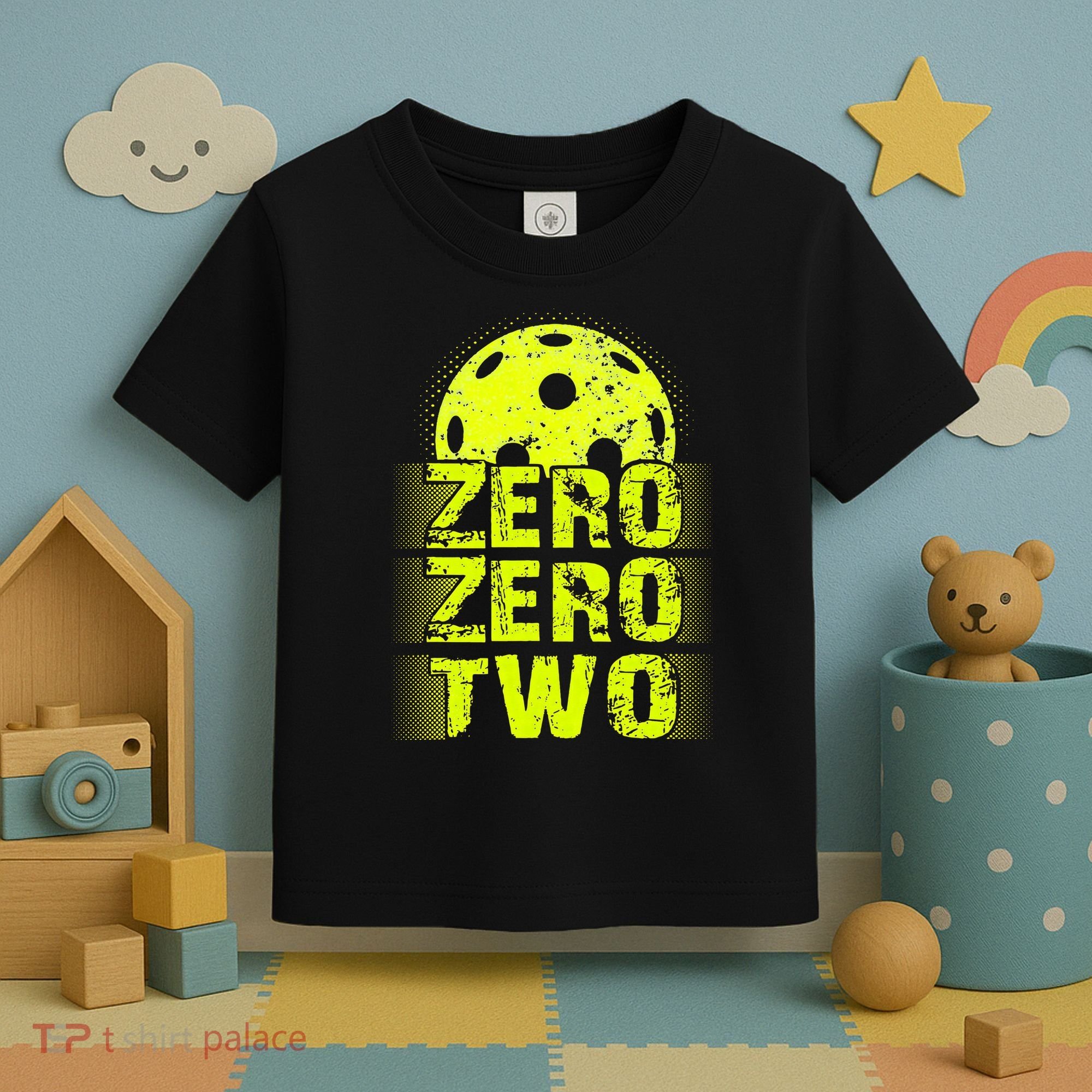 Zero Zero Two Pickleball Player Paddleball Toddler T-Shirt