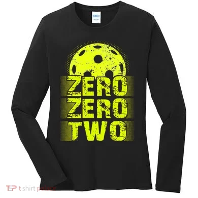 Zero Zero Two Pickleball Player Paddleball Women's Long Sleeve Shirt