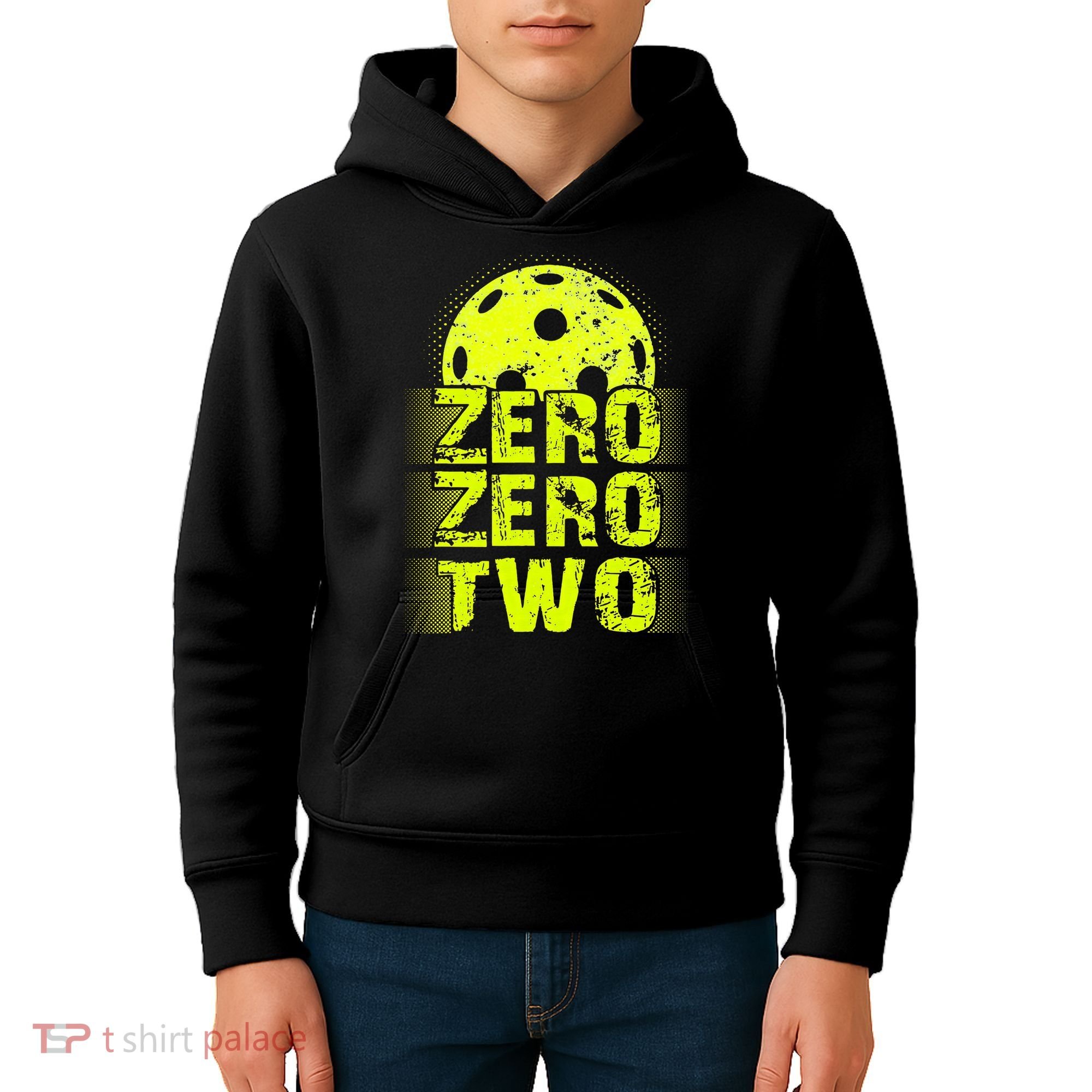 Zero Zero Two Pickleball Player Paddleball Kids Hoodie
