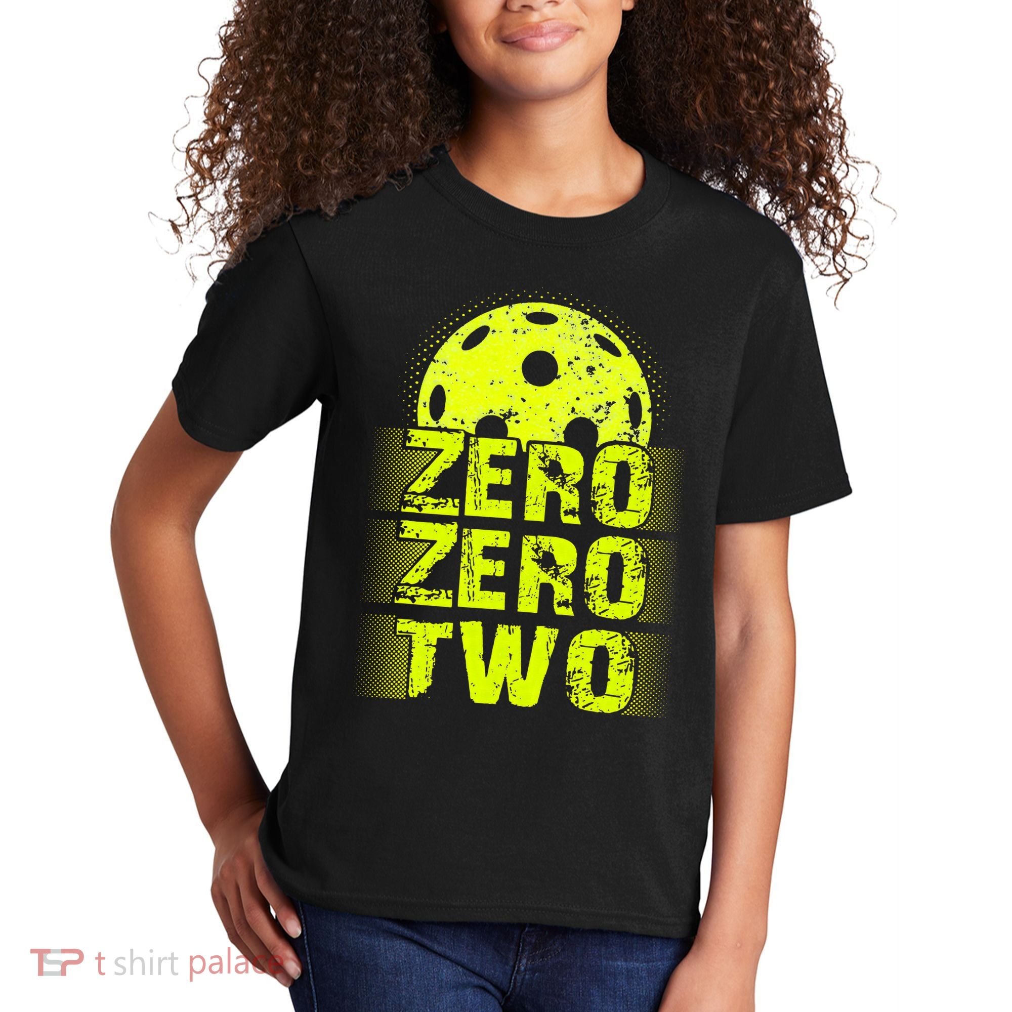 Zero Zero Two Pickleball Player Paddleball Kids T-Shirt