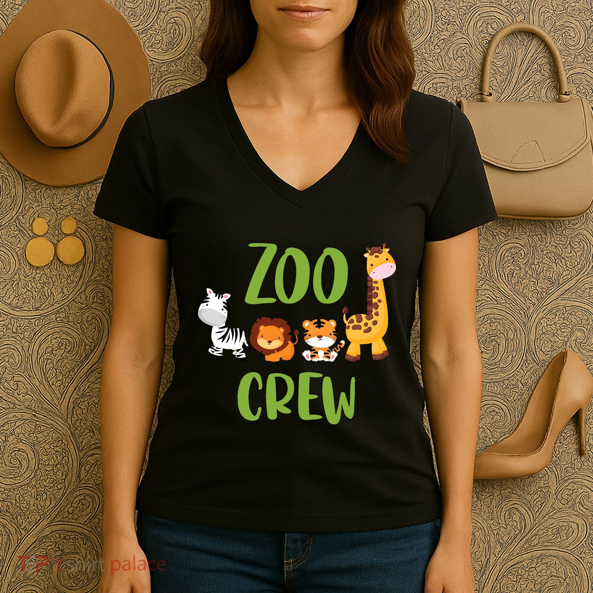 Zoologist Zookeeper Zoo Women's V-Neck T-Shirt